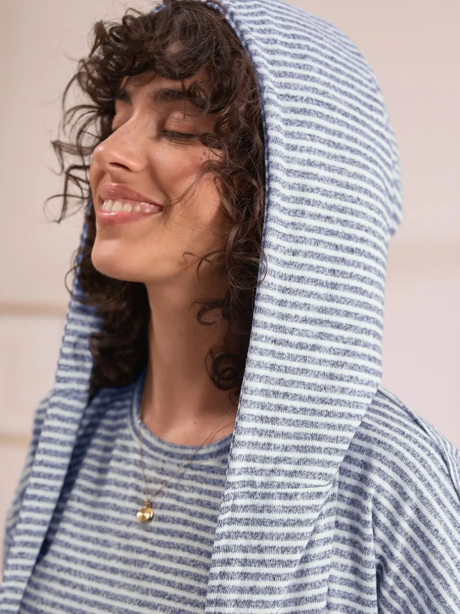 Badjassen*Next - Cosy Lightweight Dressing Gown Grijze streep