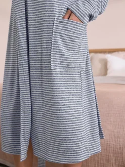 Badjassen*Next - Cosy Lightweight Dressing Gown Grijze streep