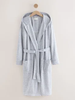 Badjassen*Next - Cosy Lightweight Dressing Gown Grijze streep