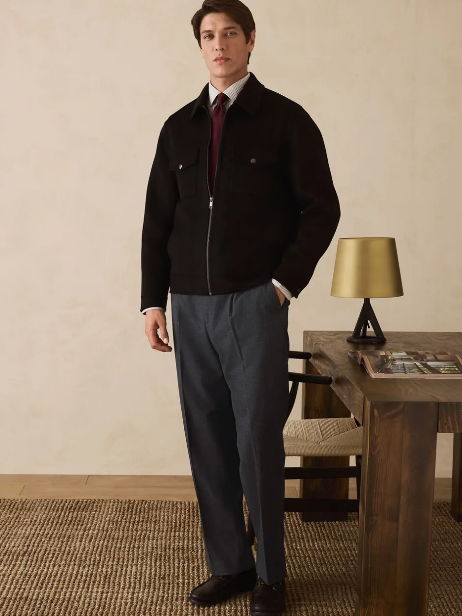 Formele Broek*Next Grijze textuur - Straight fit - Smart Textured Trousers