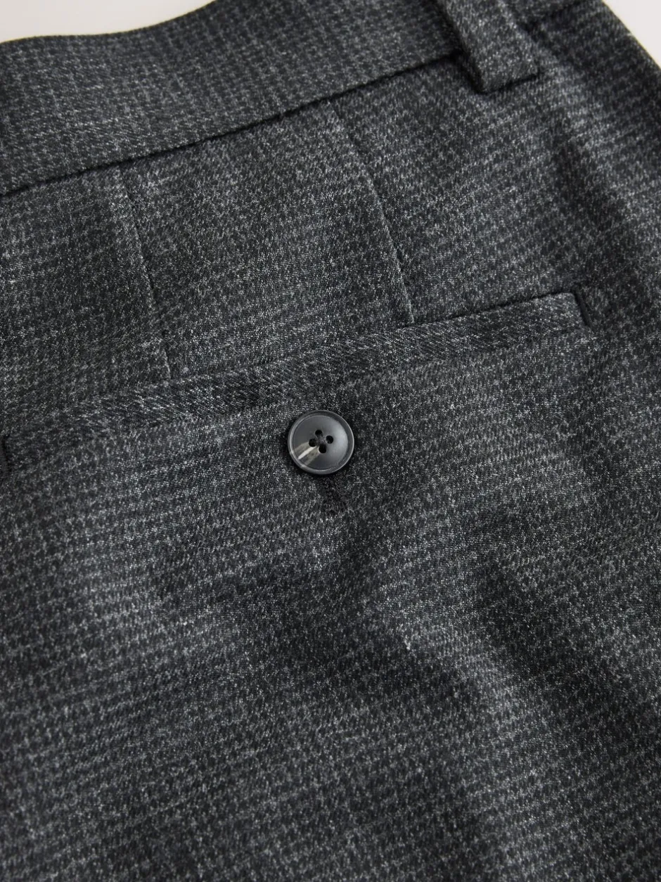 Formele Broek*Next Grijze textuur - Straight fit - Smart Textured Trousers