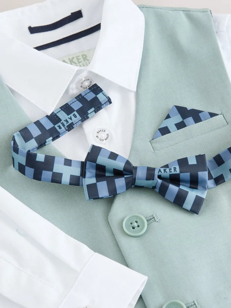 Kostuums En Herenvesten*Baker by Ted Baker - set van gilet, overhemd en broek Groen