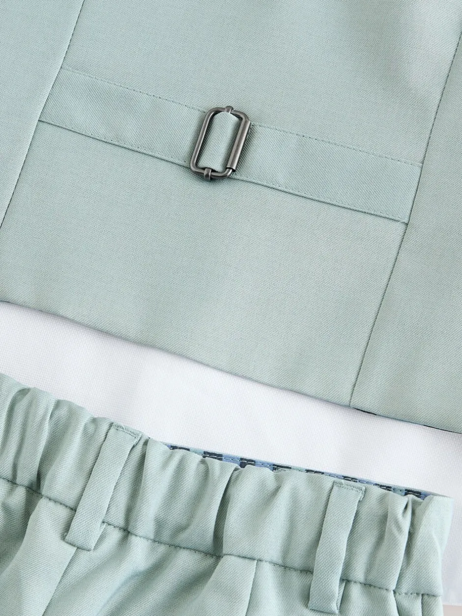 Kostuums En Herenvesten*Baker by Ted Baker - set van gilet, overhemd en broek Groen