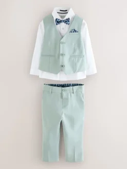Kostuums En Herenvesten*Baker by Ted Baker - set van gilet, overhemd en broek Groen