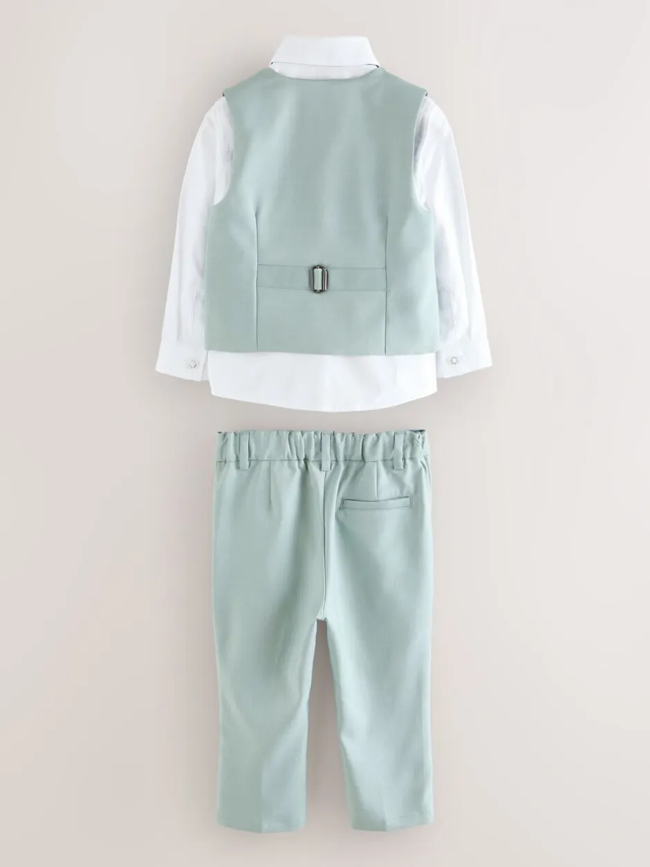 Kostuums En Herenvesten*Baker by Ted Baker - set van gilet, overhemd en broek Groen