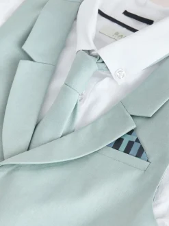 Kostuums En Herenvesten|Baker by Ted Baker - Waistcoat, Shirt And Tie Set Groen