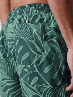 Badkleding*BOSS - Piranha Printed Swim Shorts Groen