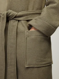 Kamerjassen En Badjassen|BOSS - Waffle Logo Robe Groen