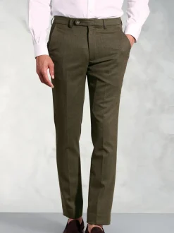 Formele Broek*Brook Taverner Groen - Flannel Trousers
