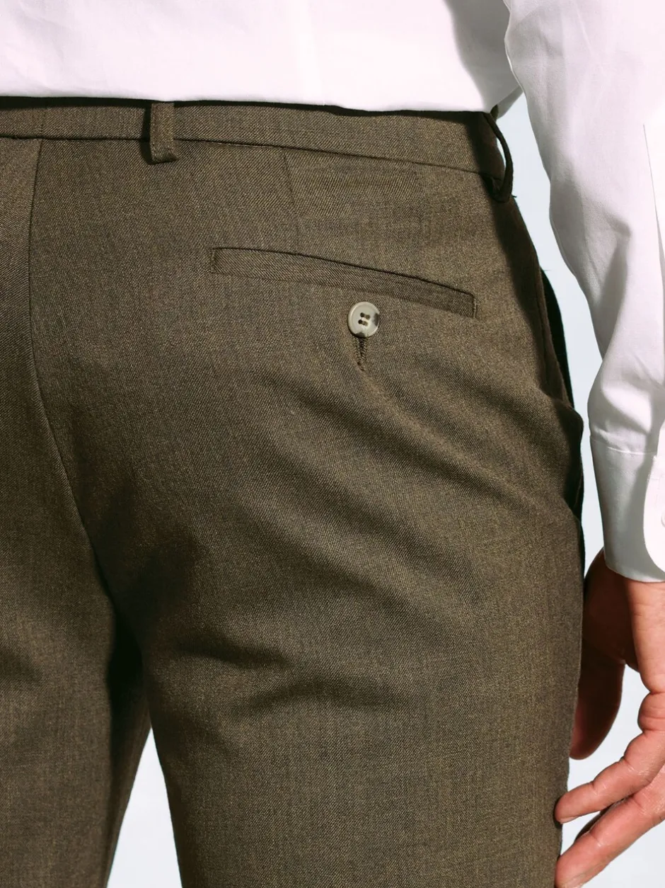 Formele Broek*Brook Taverner Groen - Flannel Trousers