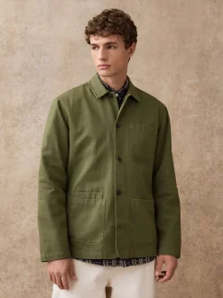 Formele Overhemden|Jassen En Jacks*Next - Chore Twill Shacket Overshirt Groen