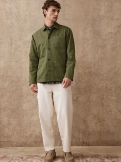 Formele Overhemden|Jassen En Jacks*Next - Chore Twill Shacket Overshirt Groen