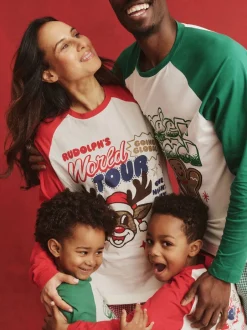 Pyjama's|Cotton On - Adult Matching Family Christmas Raglan Long Sleeve Pyjamas Set Groen