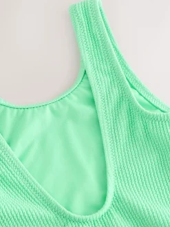 Badkleding|Next - Crinkle Swimsuit (3-16yrs) Groen