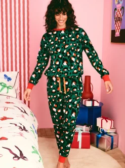 Pyjama's|Loungewear|Eleanor Bowmer - 100% Cotton Pyjamas Groen