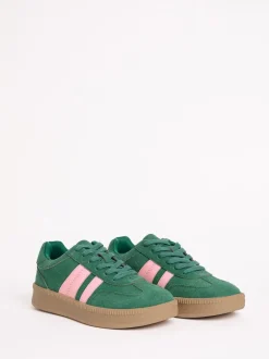 Sneakers|Friends Like These Groen - Lace Up Retro Gumsole Sports Trainers