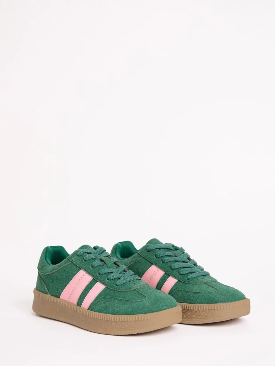 Sneakers|Friends Like These Groen - Lace Up Retro Gumsole Sports Trainers
