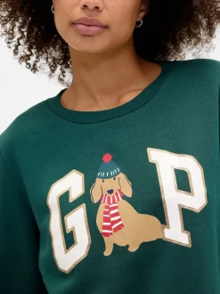 Sportkleding|Hoody's En Sweatshirts*Gap Groen - - Relaxed sweatshirt met logo