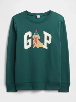 Sportkleding|Hoody's En Sweatshirts*Gap Groen - - Relaxed sweatshirt met logo