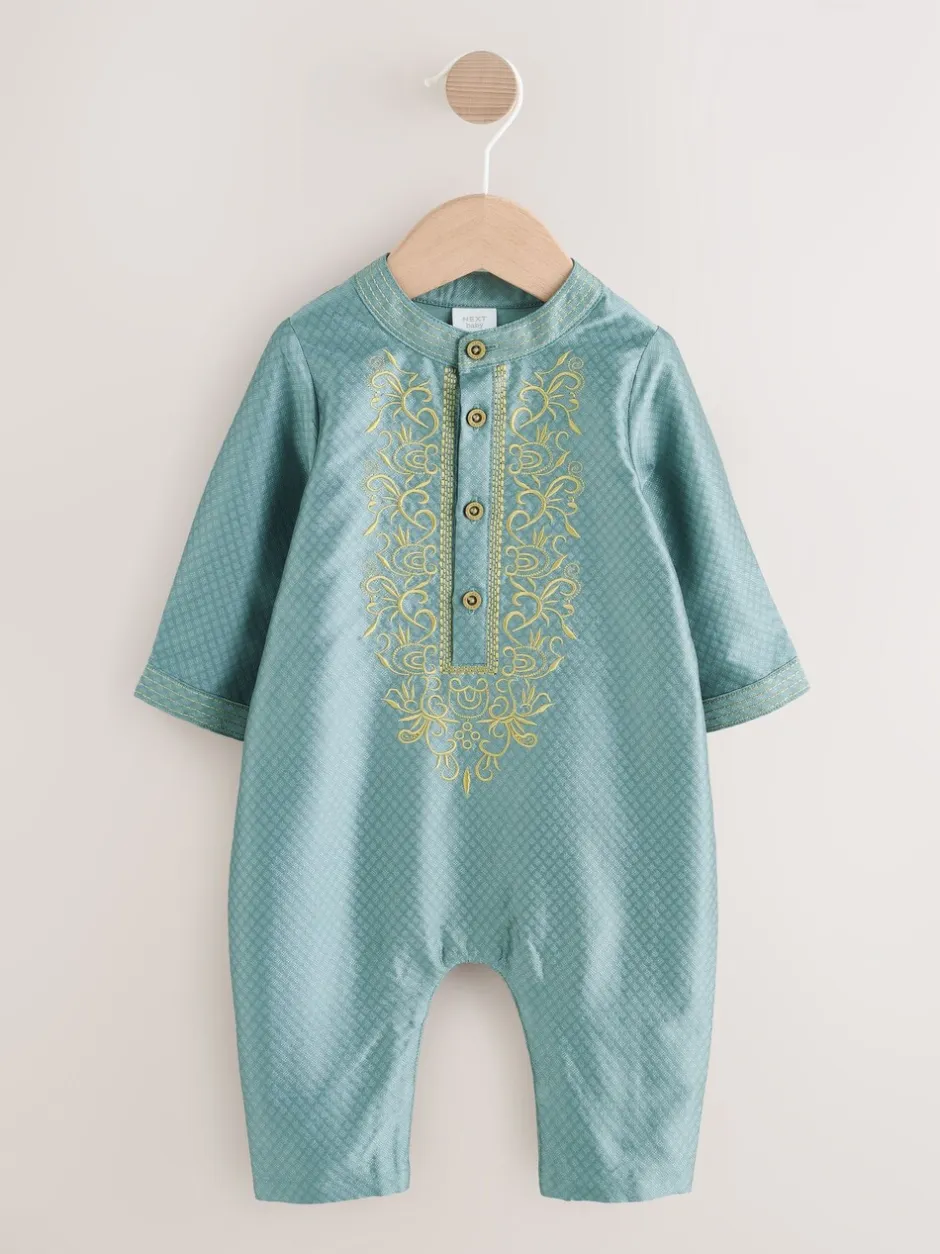 Rompertjes En Tuinbroeken|Next - Gelegenheidsrompertje voor baby's (0mnd -2jr) Groen
