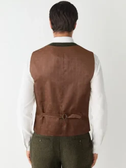 Vesten*Next - Herringbone Wool Blend Suit Waistcoast Groen