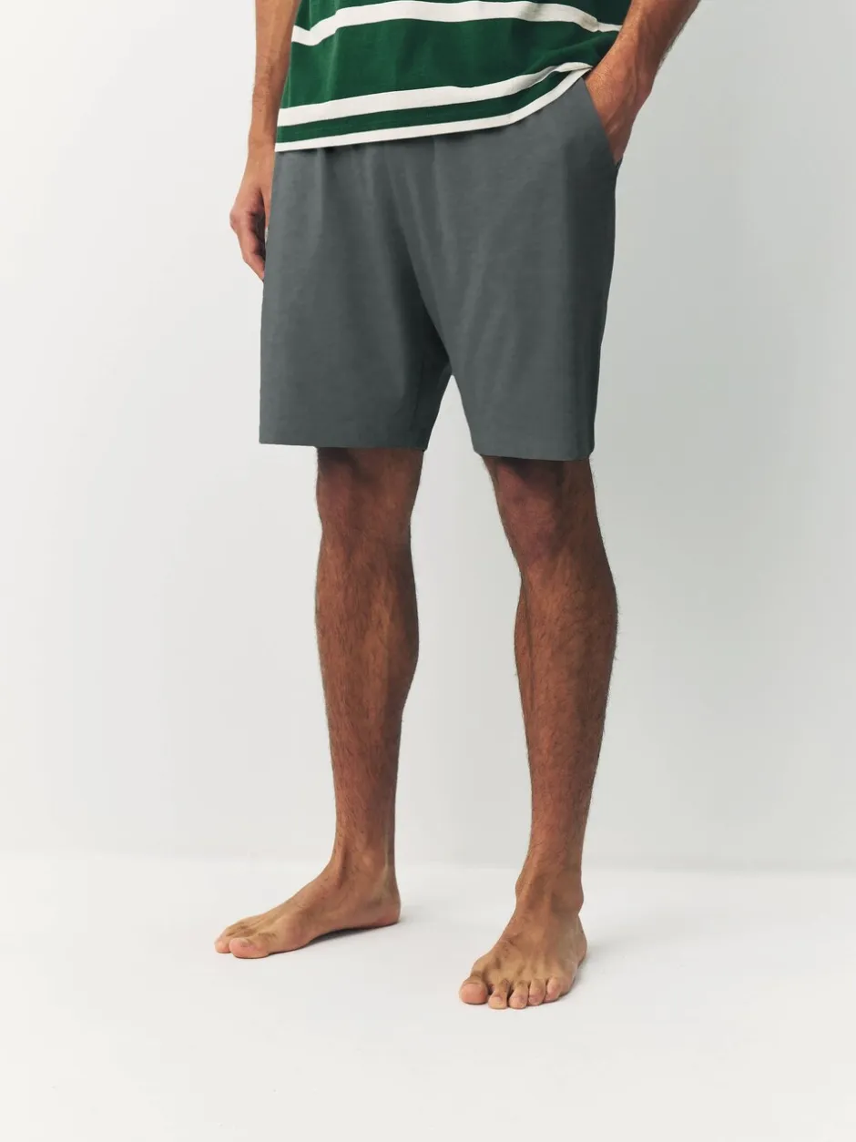 Pyjama's|Next Groen - Jersey pyjamaset met strepen en korte mouwen