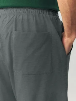 Pyjama's|Next Groen - Jersey pyjamaset met strepen en korte mouwen