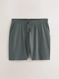 Pyjama's|Next Groen - Jersey pyjamaset met strepen en korte mouwen