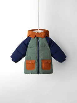 Jassen, Jacks En Kinderwagenpakjes|Jassen En Jacks*Jojo Maman Bébé - Borg Lined Hooded Puffer Coat Groen