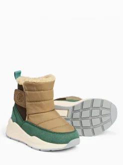 Boots*KIDLY by MORI - Quilted Snow Boots Groen