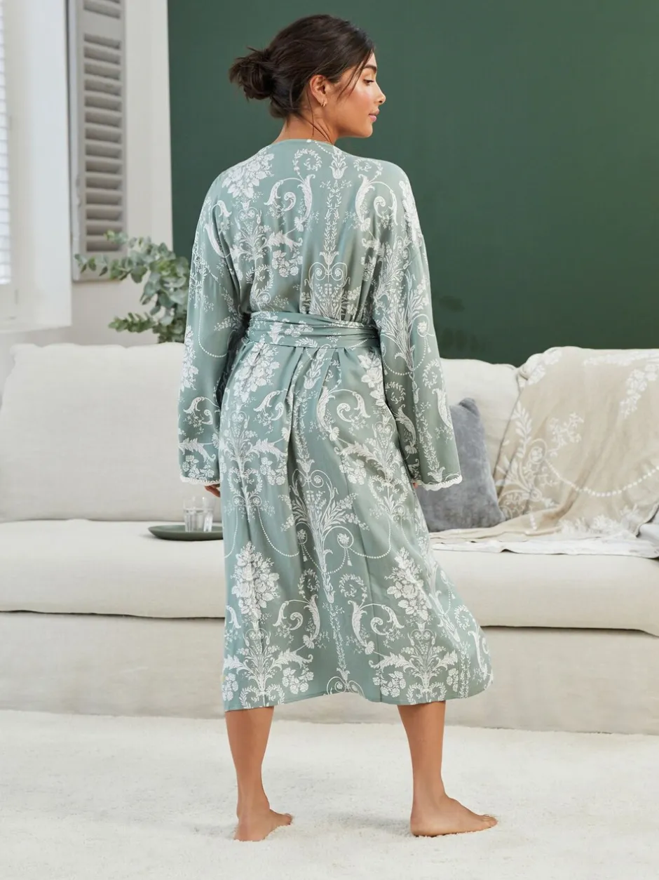 Badjassen|Laura Ashley Groen - Josette badjas