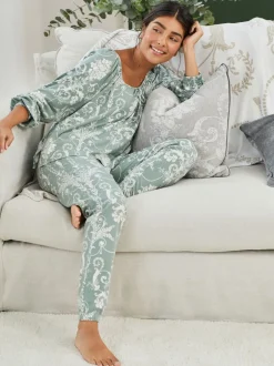 Pyjama's|Loungewear|Laura Ashley Groen - pyjama's