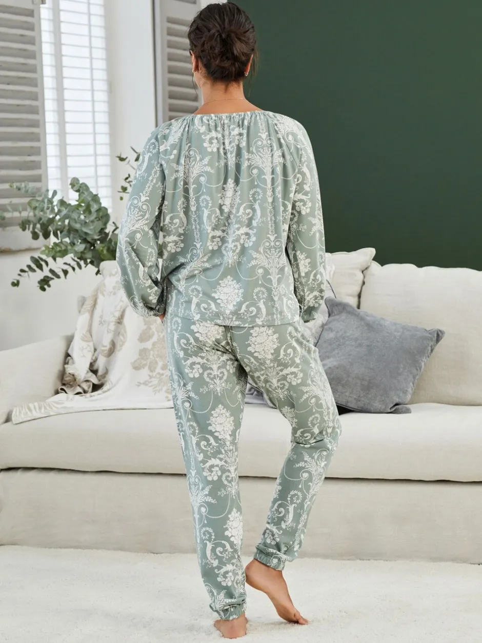 Pyjama's|Loungewear|Laura Ashley Groen - pyjama's