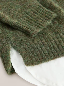 Jassen En Jacks*Next Groen - Layered Shirt Poncho