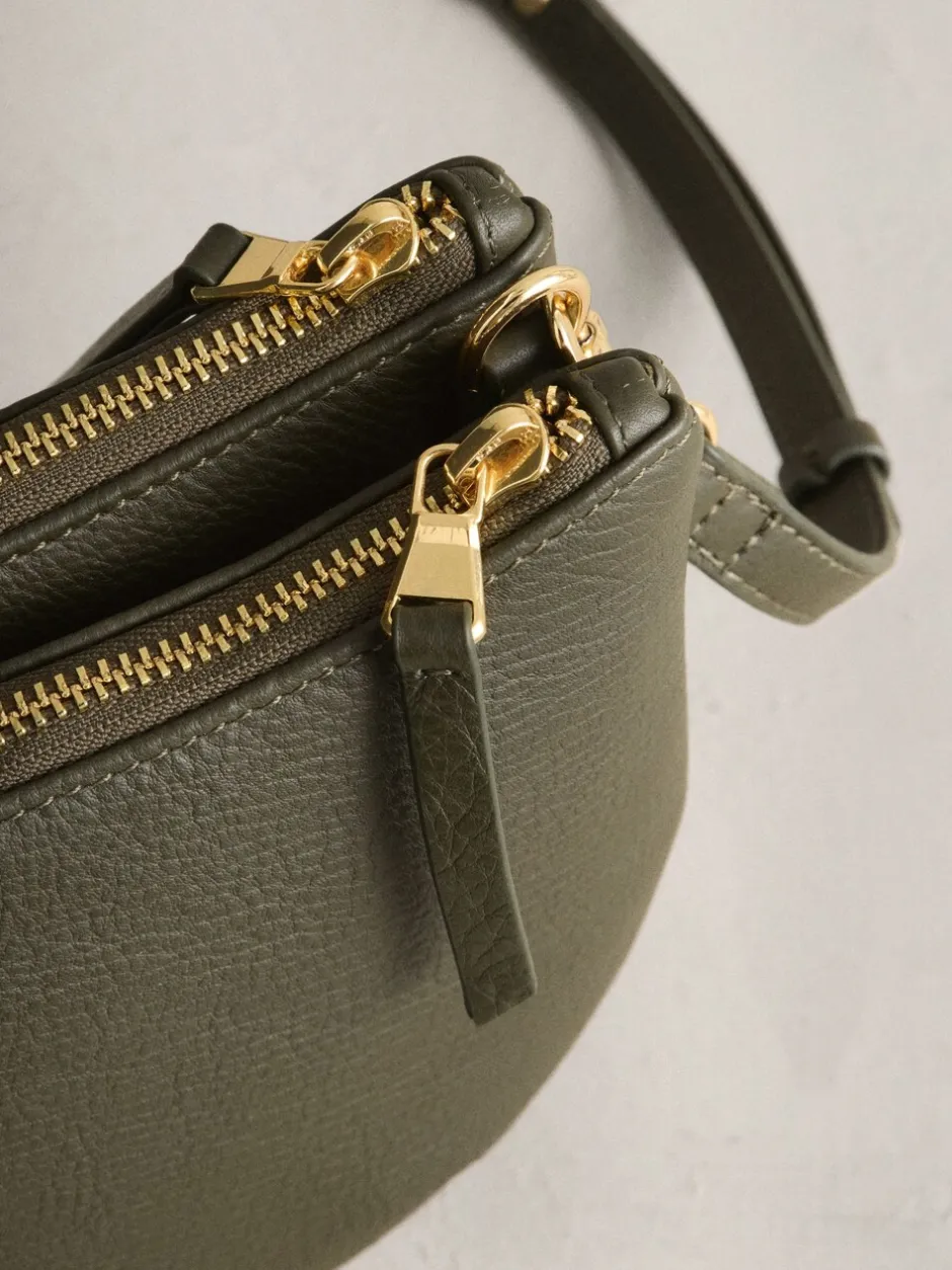 Tassen En Portemonnees|Next - Leather Scoop Cross-Body Bag Groen