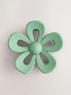 Haaraccessoires|Next Groen - Matte Flower Hair Claw