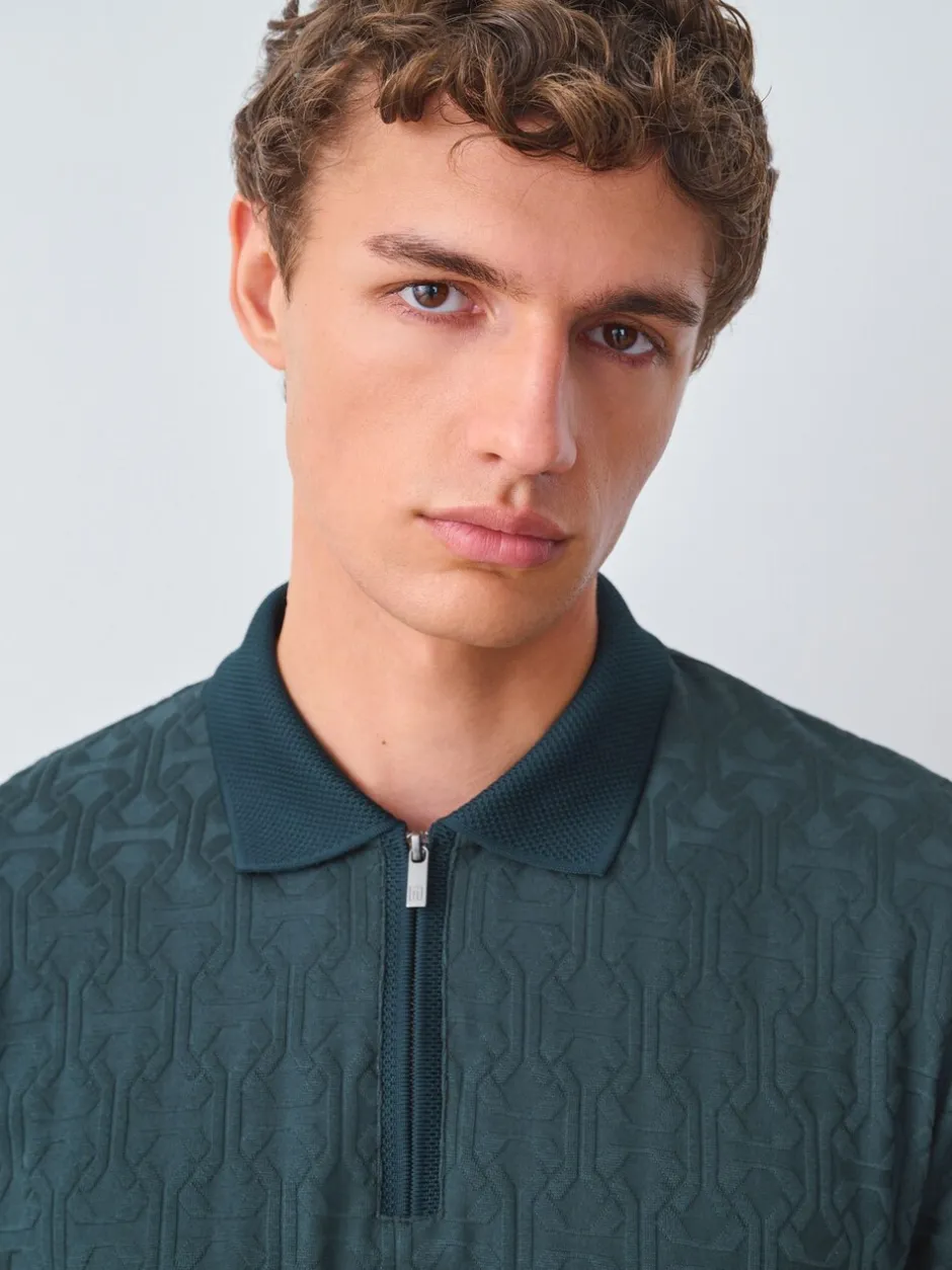 Poloshirts|T-Shirts En Hemden*Next - Modieus poloshirt met kwartrits Groen