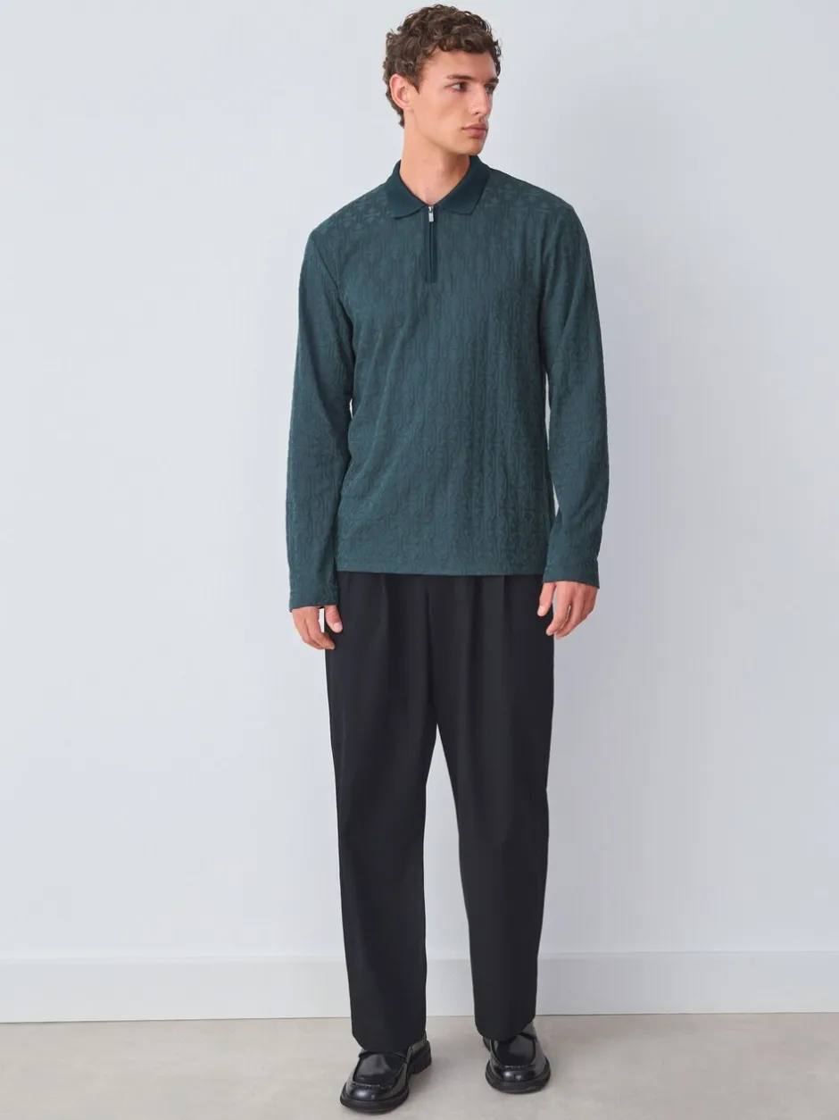 Poloshirts|T-Shirts En Hemden*Next - Modieus poloshirt met kwartrits Groen