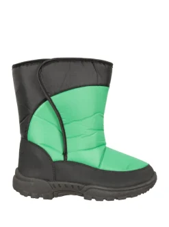 Boots|Mountain Warehouse - Caribou kindersneeuwlaarzen met enkele streep, sherpa voering en aangepaste pasvorm Groen