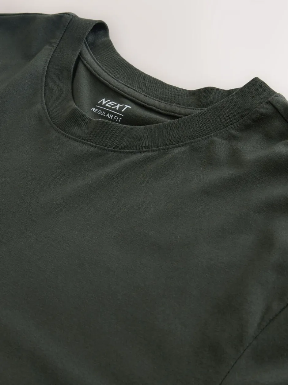 T-Shirts En Hemden|Next Groen - Normale Pasvorm - T-shirt met lange mouwen en ronde hals