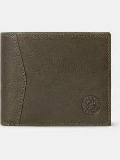 Portemonnees|Osprey London - The Compass leren muntenportemonnee Groen