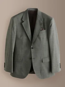 Blazers En Business-Jasjes|Pakken|Next - Regular Fit Signature Nova Fides 100% Italian Wool Suit Jacket Groen