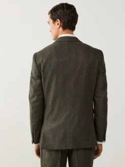 Blazers En Business-Jasjes|Pakken*Next Groen - Regular-fit Nova Fides getailleerd pak van Italiaanse wolmix met ruitjescolbert