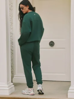 Loungewear|Leggings En Joggingbroeken*self. Groen - joggingbroek met boorden