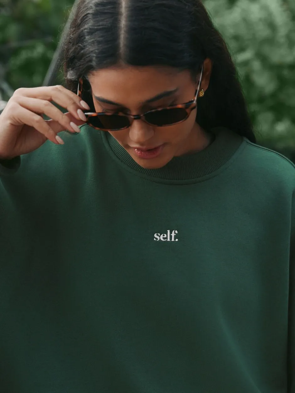 Hoody's En Sweatshirts*self. - sweatshirt Groen