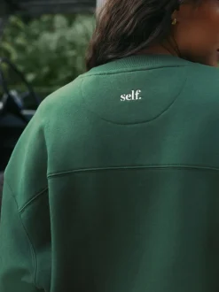 Hoody's En Sweatshirts*self. - sweatshirt Groen