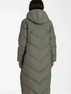 Jassen En Jacks*Seraphine - 3-In-1 Lange Chevron Puffer zwangerschapsjas Groen