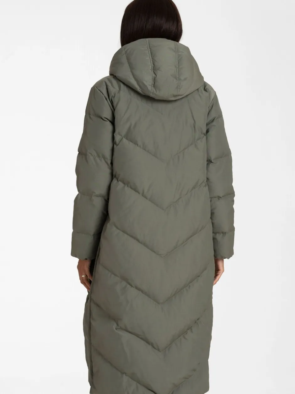 Jassen En Jacks*Seraphine - 3-In-1 Lange Chevron Puffer zwangerschapsjas Groen