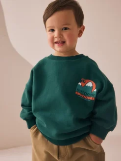 Sets En Combisets|Truien En Breisels|Next - Set met sweatshirt en utility-joggingbroek (3mnd -7jr) Groen
