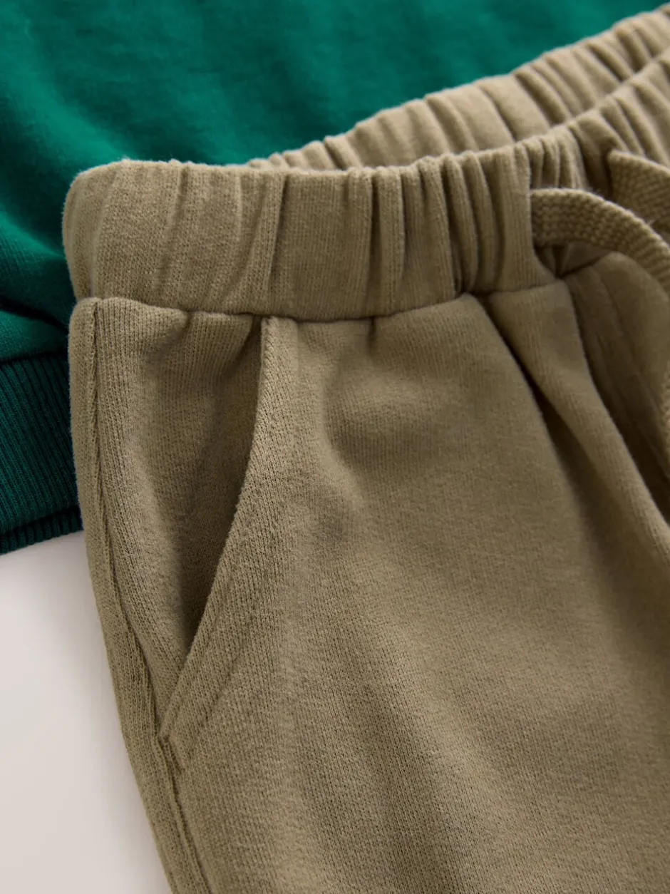 Sets En Combisets|Truien En Breisels|Next - Set met sweatshirt en utility-joggingbroek (3mnd -7jr) Groen